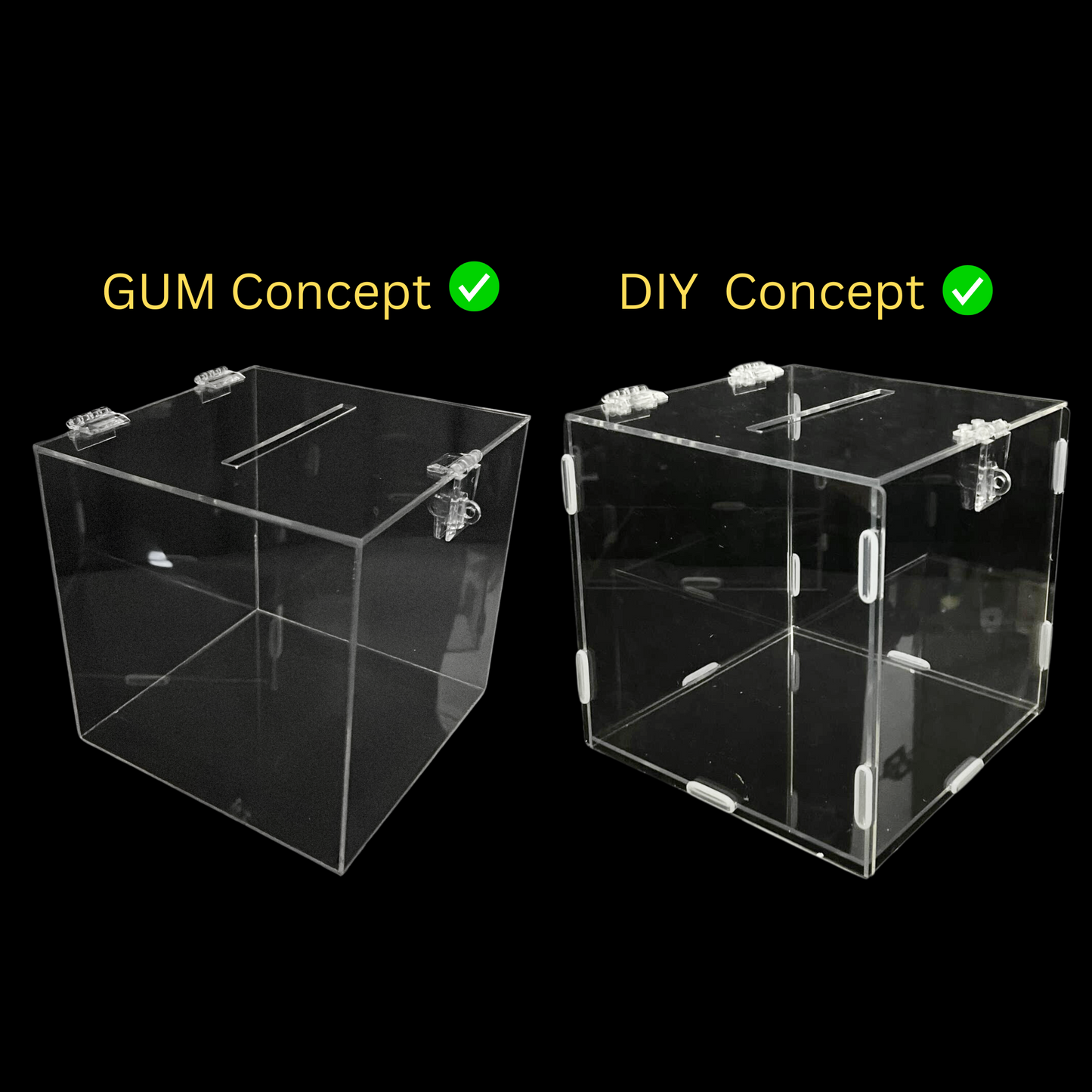 Acrylic Donation Box GUM / DIY concept