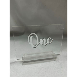 Blank DIY Acrylic Table Stand (Plain Panel, not include wording)