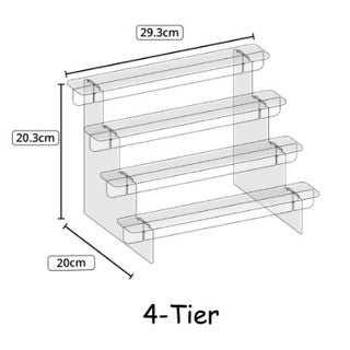 Acrylic Level Tier Display Stand Shelf Rack Toy Model Figure