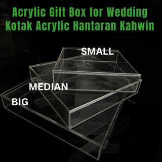 Acrylic Gift Box for wedding / Kotak Acrylic Duit Hantaran Kahwin