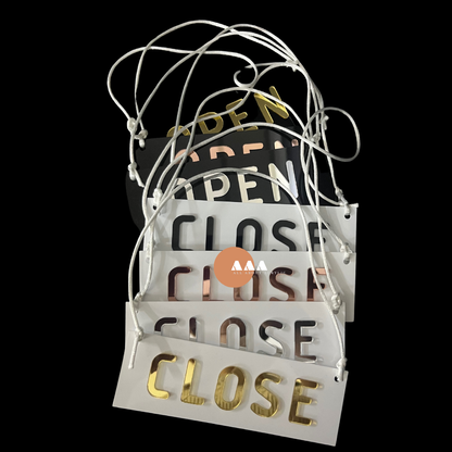 Open and Close Sign Board with 3D Wording