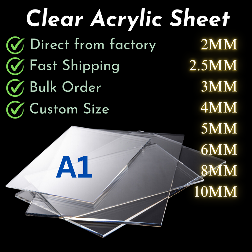 Acrylic Sheet Clear A1/A2/A3/A4/A5/400x600mm – Signature Valley Enterprise