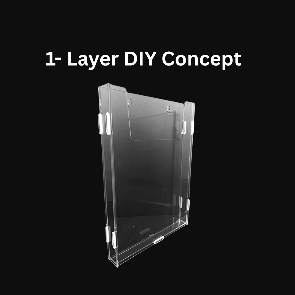 Acrylic A4/A5/A6 Hanging Wall Mounted Brochure GUM/DIY Concept