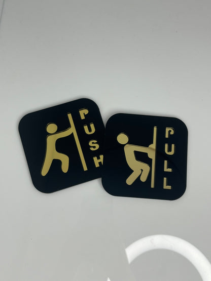 Push and Pull Door Sign Door Signage / 推拉提示牌