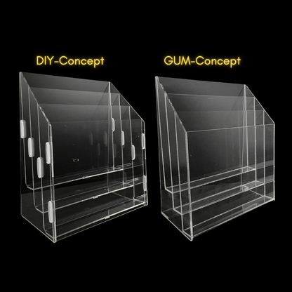 Acrylic 3 tier Brochure Holder for A4 / A5 size paper DIY Self assembly