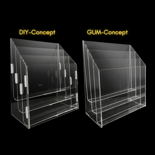 Acrylic 3 tier Brochure Holder for A4 / A5 size paper DIY Self assembly