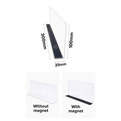 Magnetic Convenience Store Separator Plastic Transparent L Shape Shelf Divider Acrylic