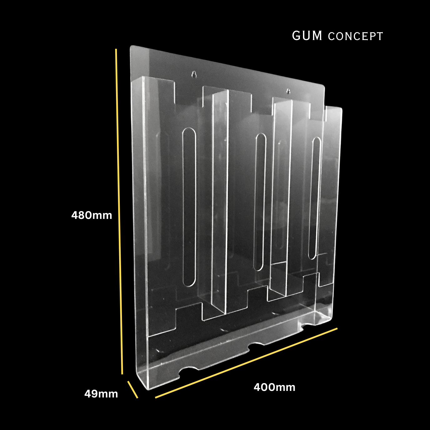 Acrylic Instant Noodle Rack Display (3 Wall Slots) Maggie Holder for Mamak
