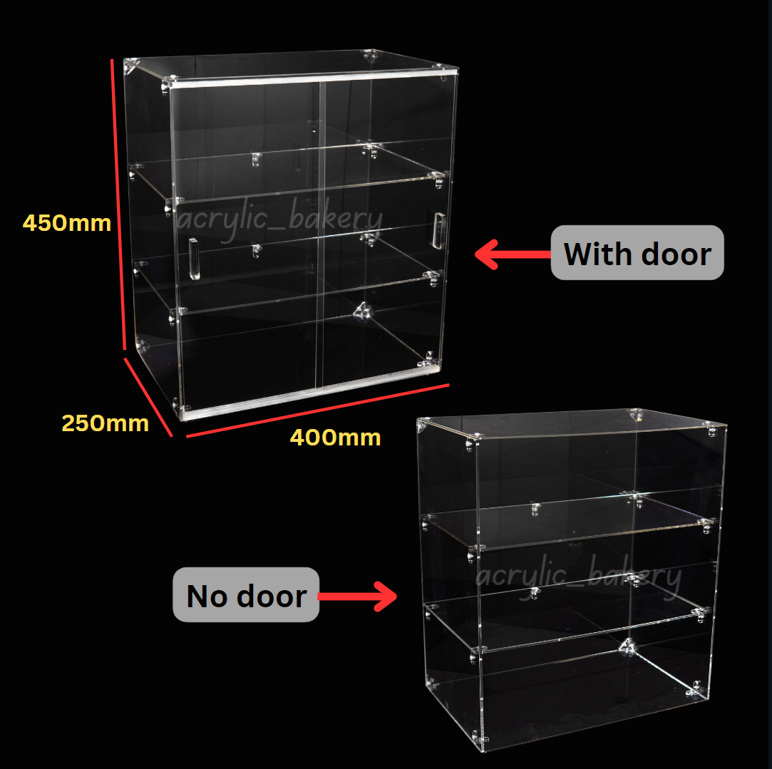 DIY- self assemble Acrylic Display Cabinet Donuts / Cupcake / Pastries / Breads