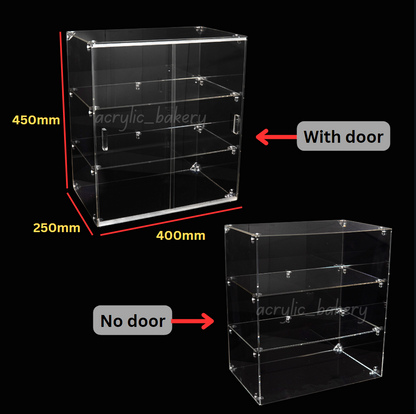 DIY- self assemble Acrylic Display Cabinet Donuts / Cupcake / Pastries / Breads
