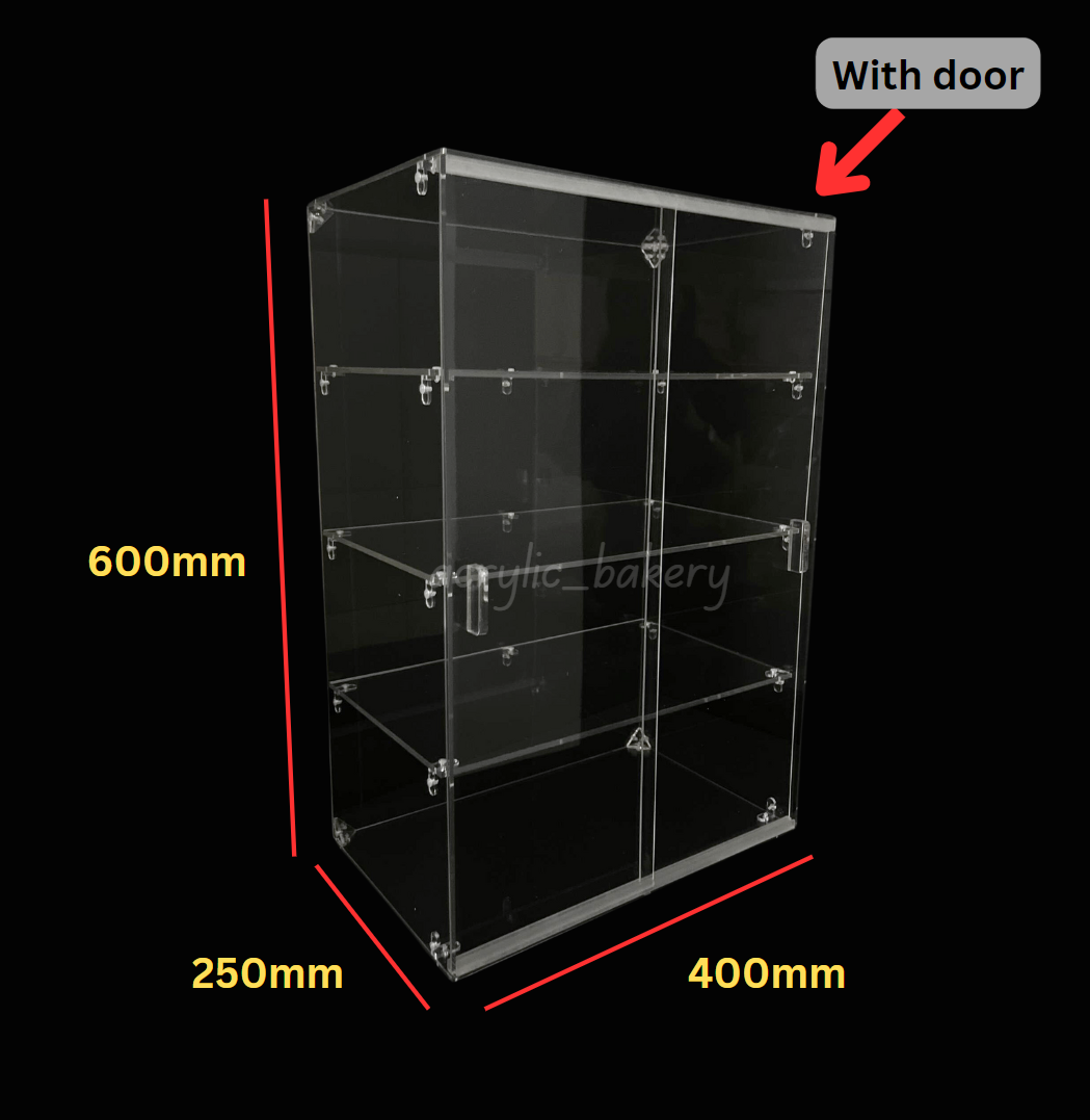 DIY- self assemble Acrylic Display Cabinet Donuts / Cupcake / Pastries / Breads