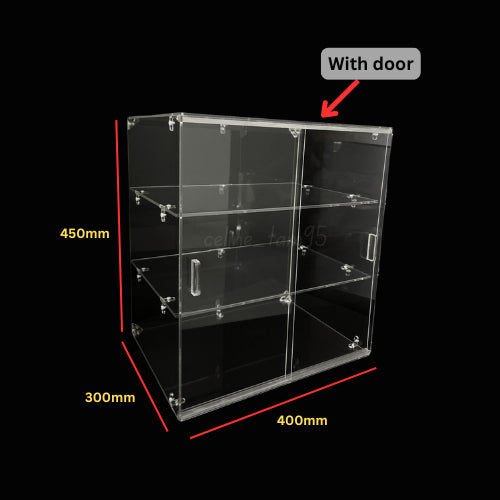 DIY-self assemble Acrylic Display Cabinet Donuts/Bekas Kuih/Cupcake/Pastries/Breads/Burgers