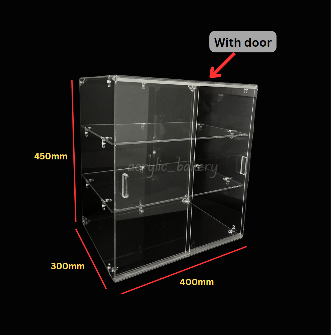 DIY- self assemble Acrylic Display Cabinet Donuts / Cupcake / Pastries / Breads