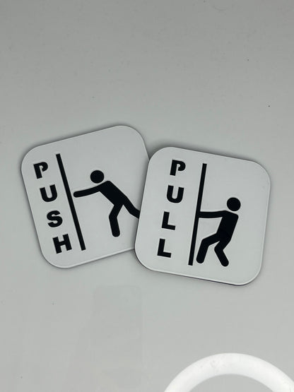 Push and Pull Door Sign Door Signage / 推拉提示牌