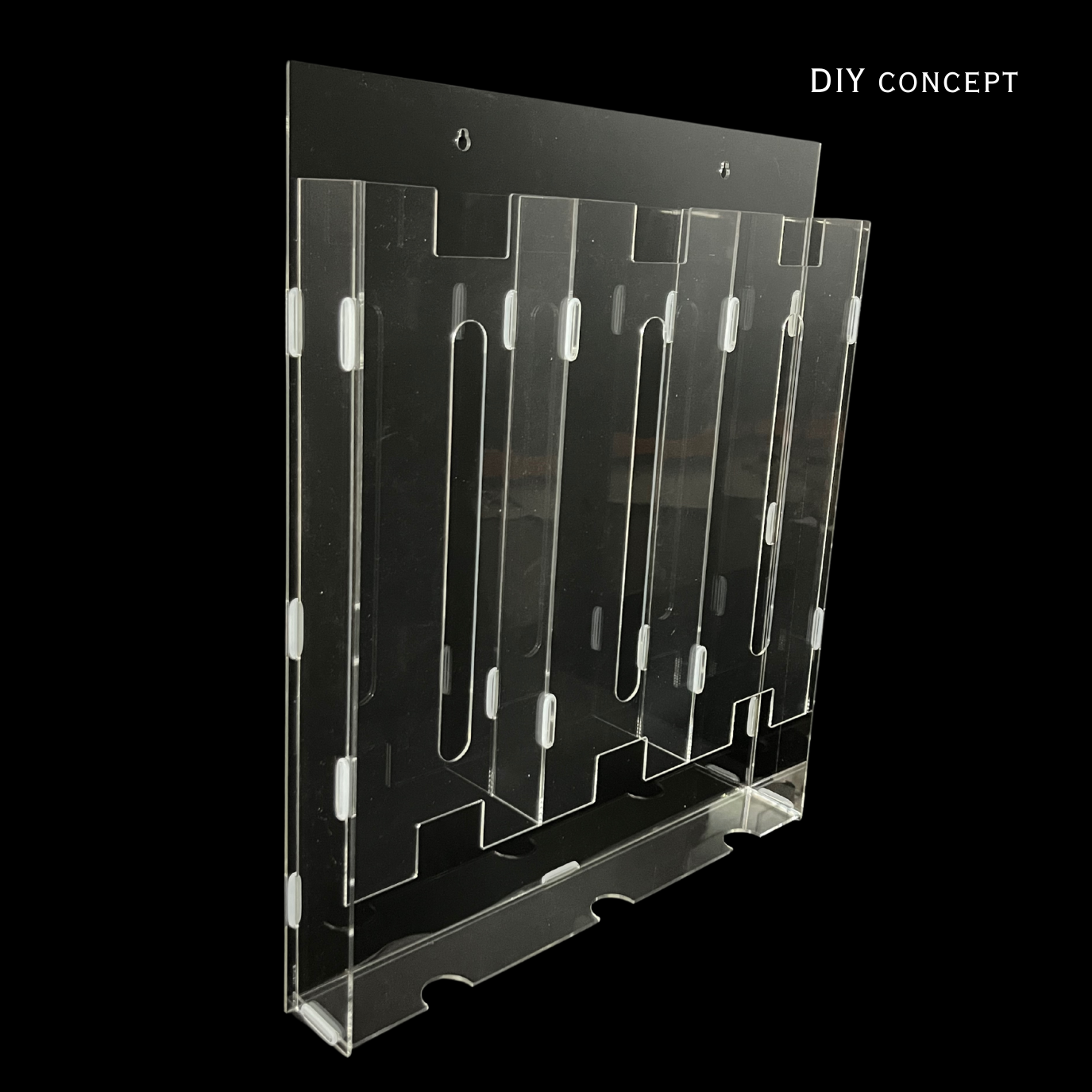 Acrylic Instant Noodle Rack Display (3 Wall Slots) Maggie Holder for Mamak