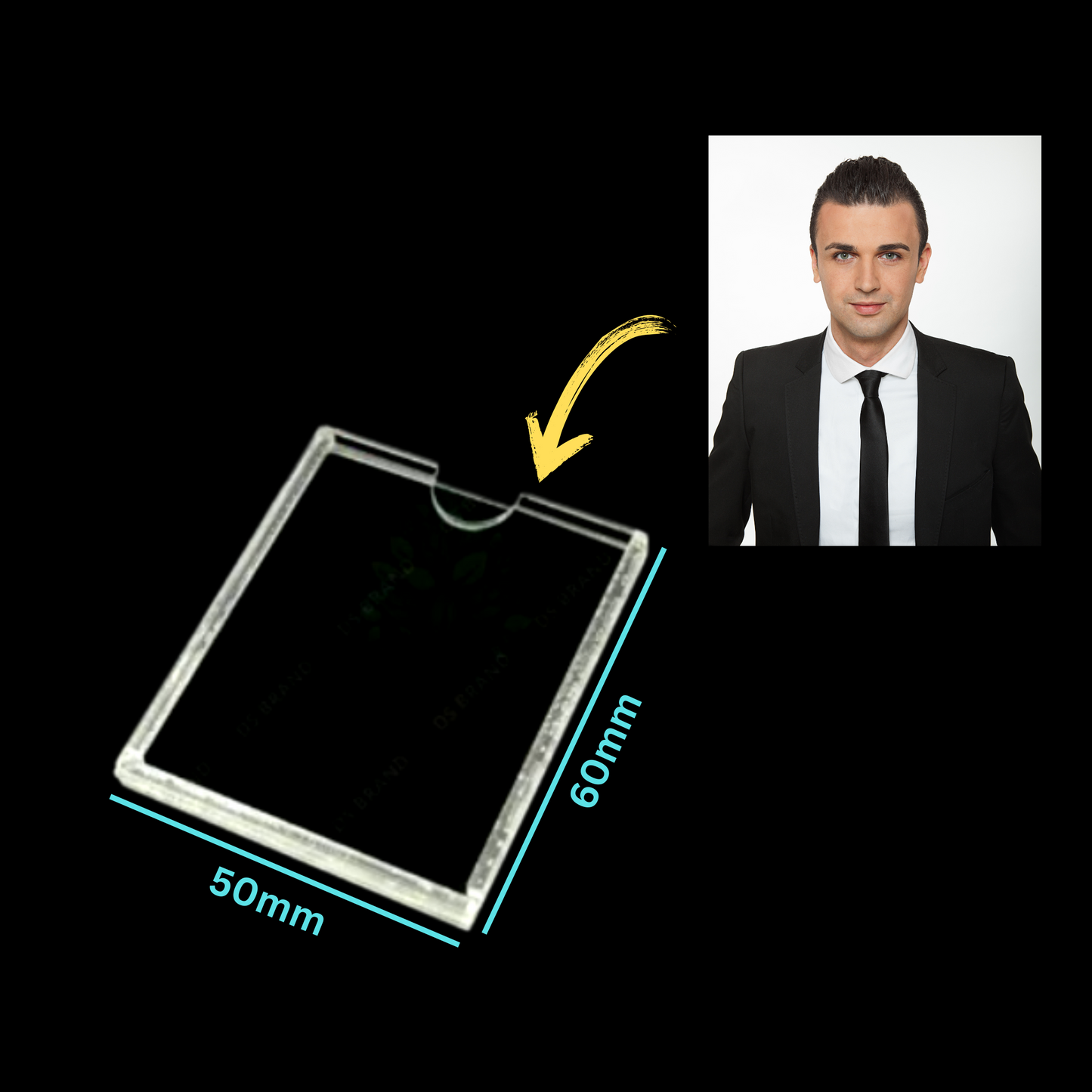 Acrylic Passport & Position Name Tag Frame