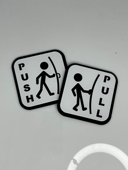Push and Pull Door Sign Door Signage / 推拉提示牌