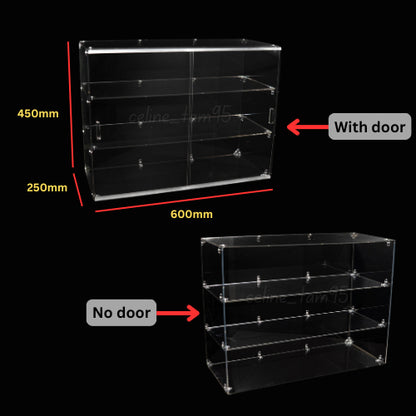 DIY-self assemble Acrylic Display Cabinet Donuts/Bekas Kuih/Cupcake/Pastries/Breads/Burgers
