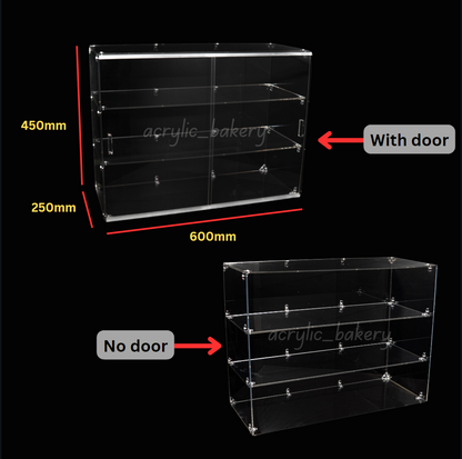 DIY- self assemble Acrylic Display Cabinet Donuts / Cupcake / Pastries / Breads