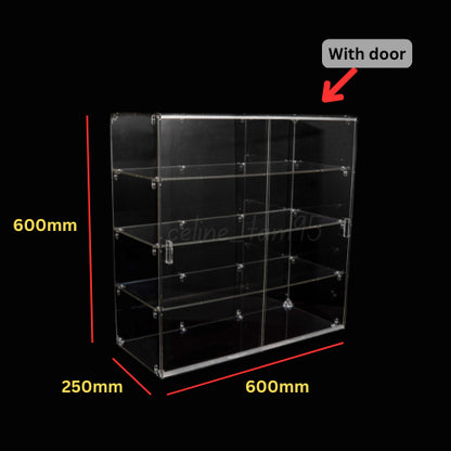 DIY-self assemble Acrylic Display Cabinet Donuts/Bekas Kuih/Cupcake/Pastries/Breads/Burgers