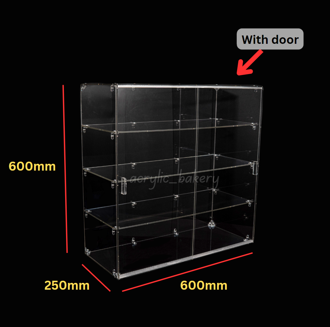 DIY- self assemble Acrylic Display Cabinet Donuts / Cupcake / Pastries / Breads