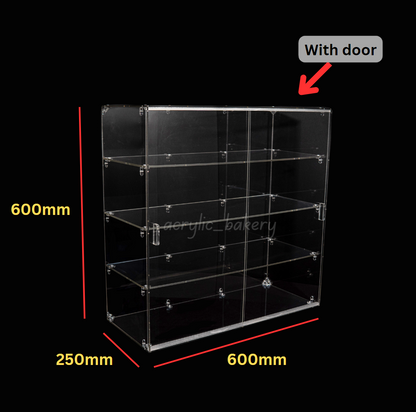 DIY- self assemble Acrylic Display Cabinet Donuts / Cupcake / Pastries / Breads