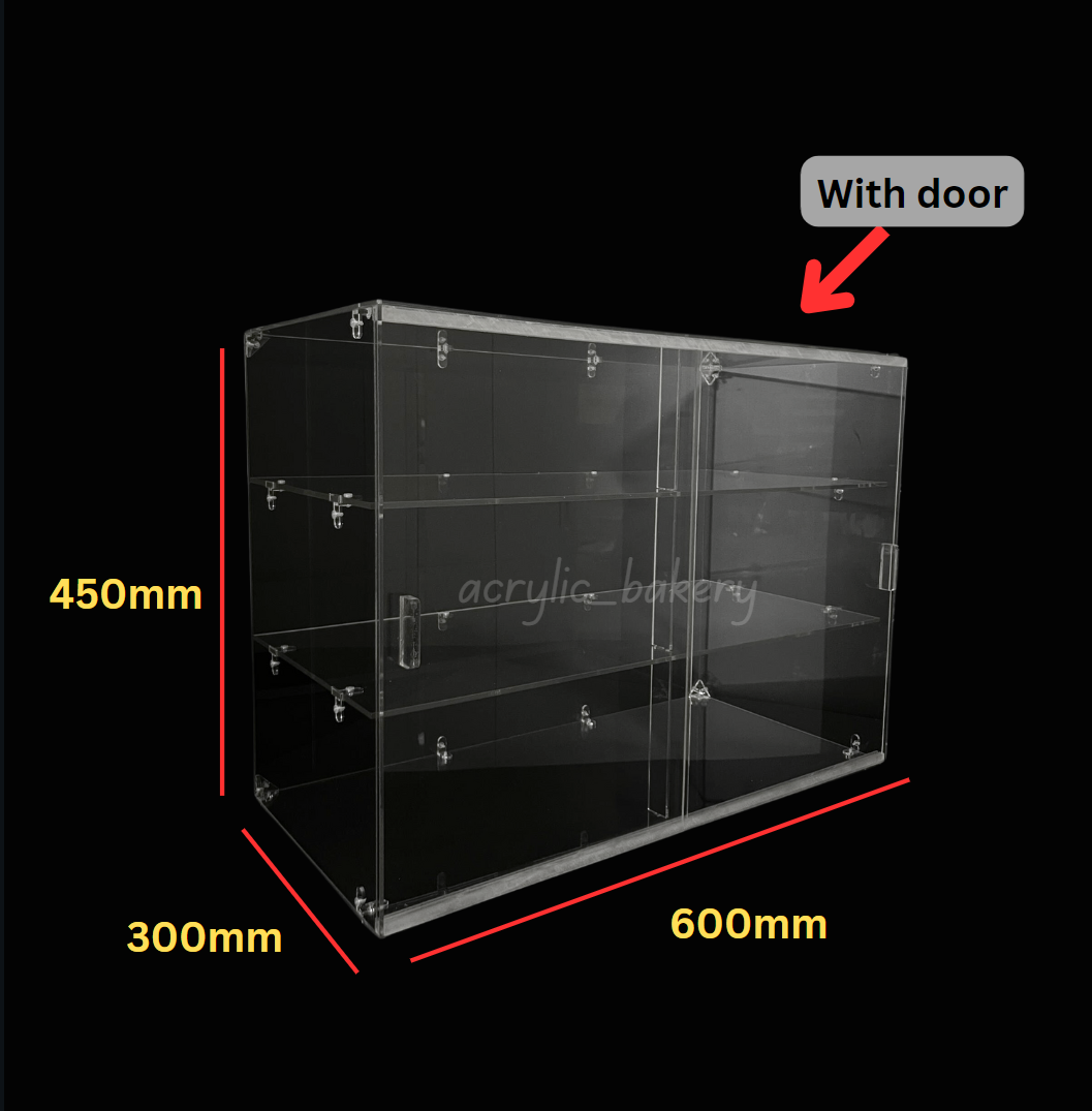 DIY- self assemble Acrylic Display Cabinet Donuts / Cupcake / Pastries / Breads