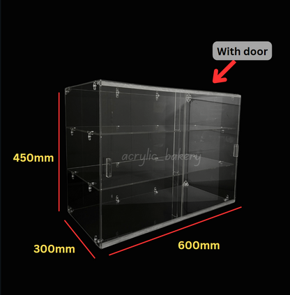 DIY- self assemble Acrylic Display Cabinet Donuts / Cupcake / Pastries / Breads