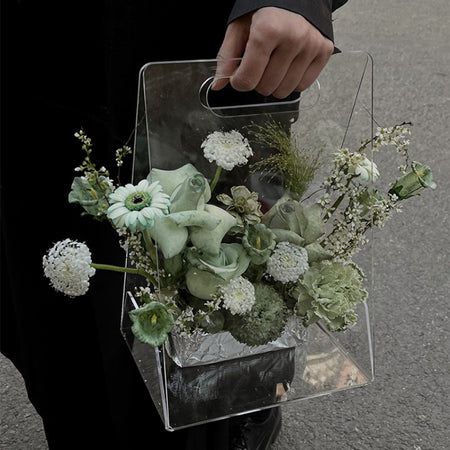 Acrylic Gift Bag Door Gift Box Premium Flower Box Holder