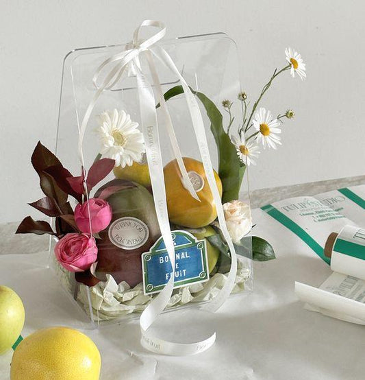 Acrylic Gift Bag Door Gift Box Premium Flower Box Holder