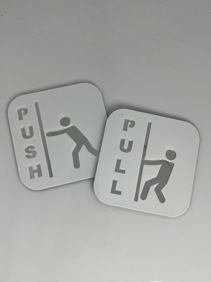 Push and Pull Door Sign Door Signage / 推拉提示牌