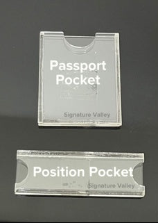 Acrylic Passport & Position Name Tag Frame