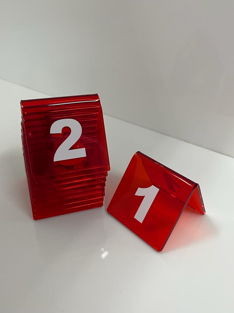 Table Number Plate V Shape