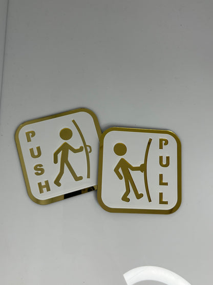 Push and Pull Door Sign Door Signage / 推拉提示牌