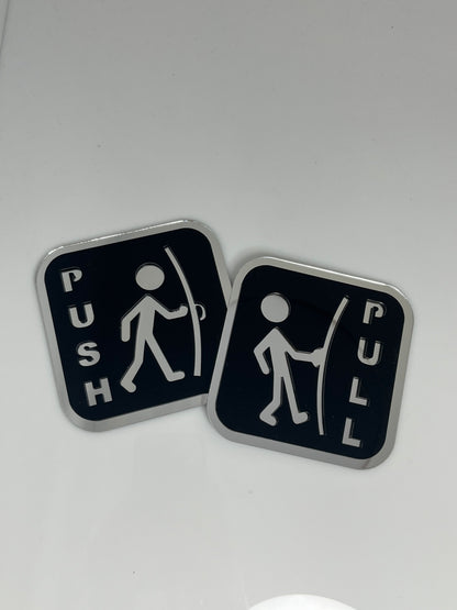 Push and Pull Door Sign Door Signage / 推拉提示牌