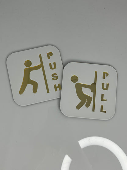 Push and Pull Door Sign Door Signage / 推拉提示牌