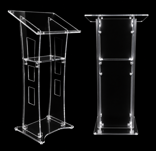 DIY Acrylic Rostrum Speaking Podium Self Assemble Event Stand