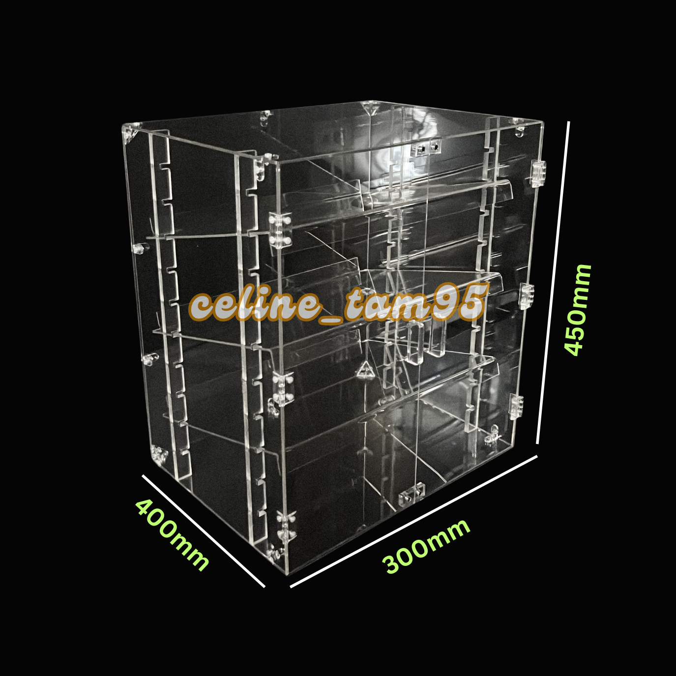 Acrylic DIY Food Cabinet With Shelves Donut/Cupcake/Pastries/Bread Display Rack/Bekas Kuih/Croissant