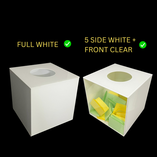 White Lucky Draw Box