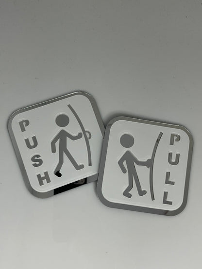 Push and Pull Door Sign Door Signage / 推拉提示牌