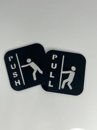 Push and Pull Door Sign Door Signage / 推拉提示牌
