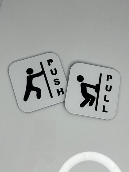 Push and Pull Door Sign Door Signage / 推拉提示牌