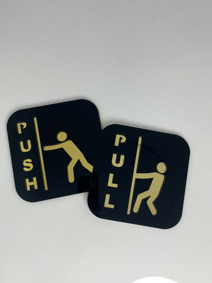 Push and Pull Door Sign Door Signage / 推拉提示牌