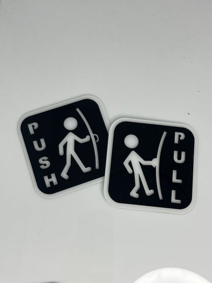 Push and Pull Door Sign Door Signage / 推拉提示牌