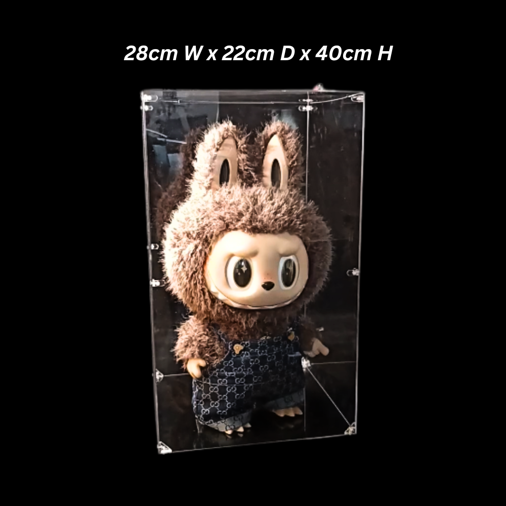 Acrylic Labubu Zimomo Clear Display Box Pop Mart Display Rack Dustproof Box DIY Self Assemble Easy