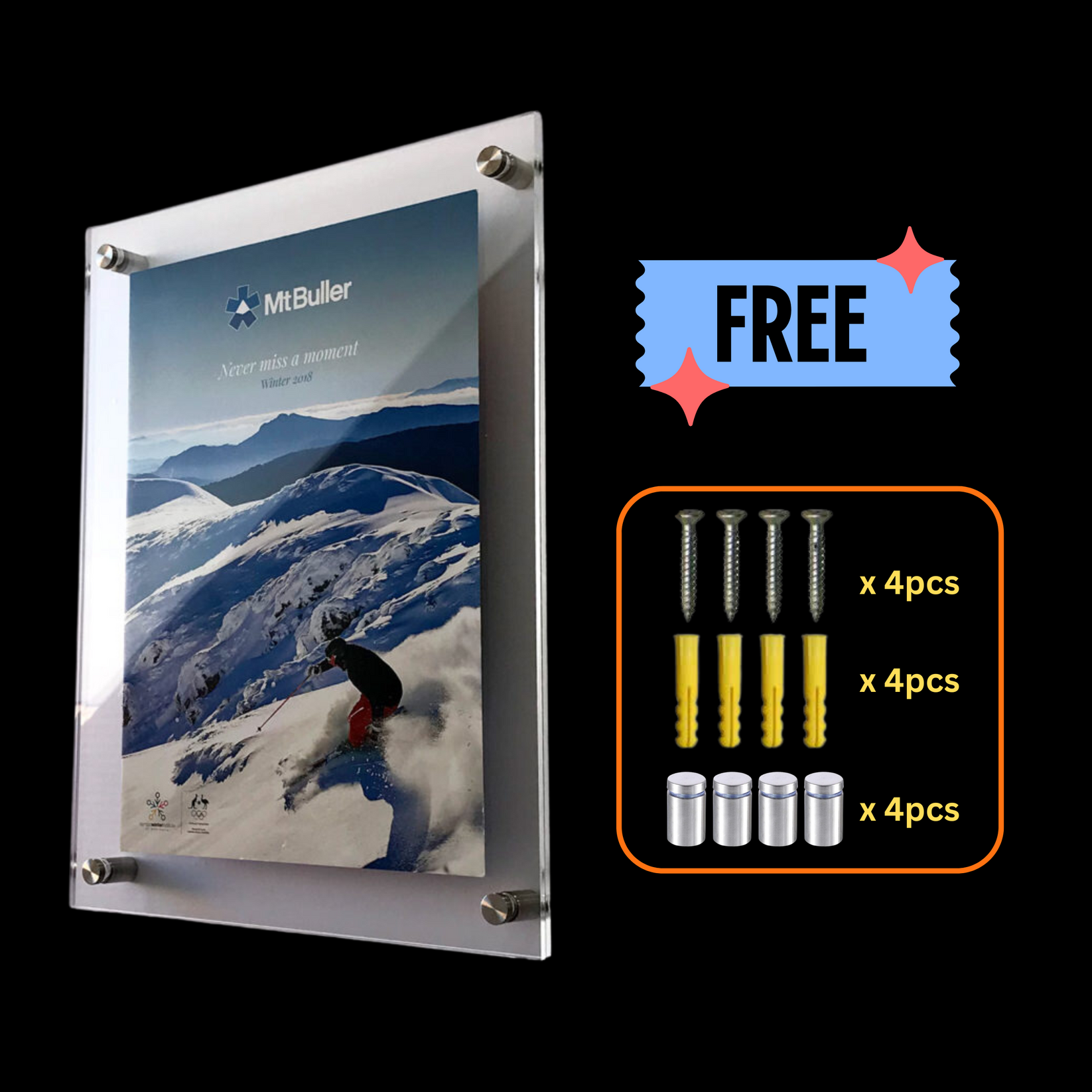 Wall Mount Acrylic Sandwich Frame – Signature Valley Enterprise