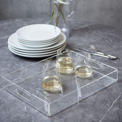 Acrylic Premium Tray Multupurpose Food Donut Pastries Desserts Tray Holder
