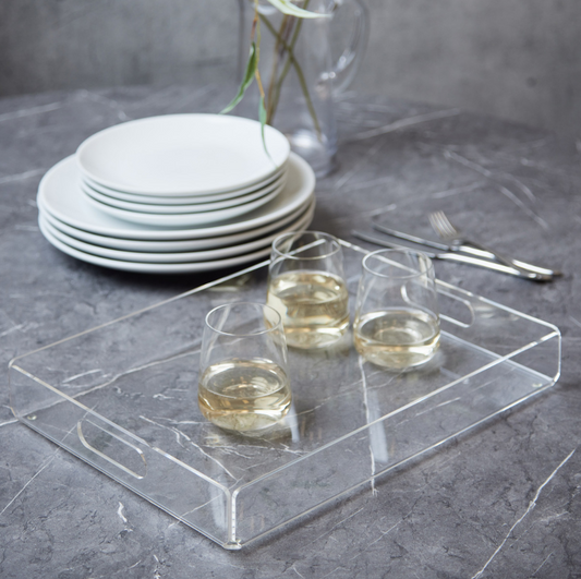 Acrylic Premium Tray Multupurpose Food Donut Pastries Desserts Tray Holder