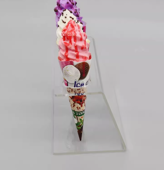 Acrylic Ice Cream Cone Holder Temaki Sushi Hand roll stand-3 slots Pemegang Ais-Krim hand roll sushi