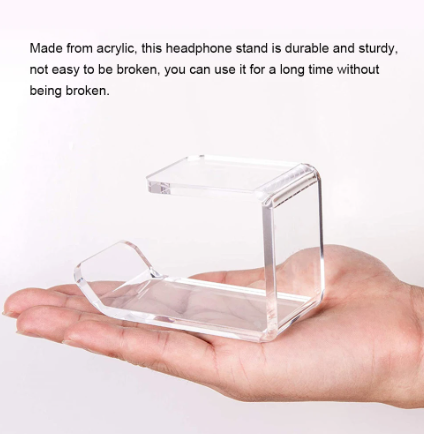 Acrylic Wall Mounted Headset Holder Hanger